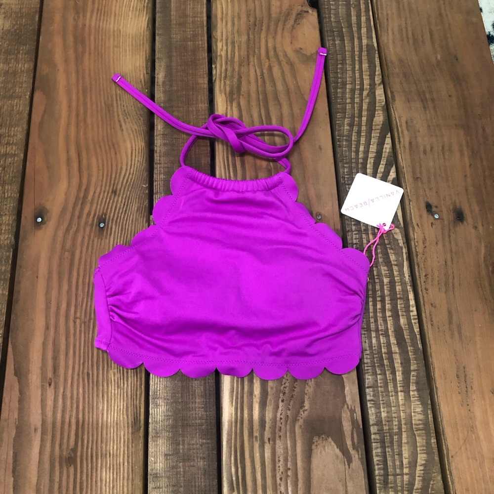 NWT Vanilla Beach fuchsia pink bathing suit top - Picture 4 of 15